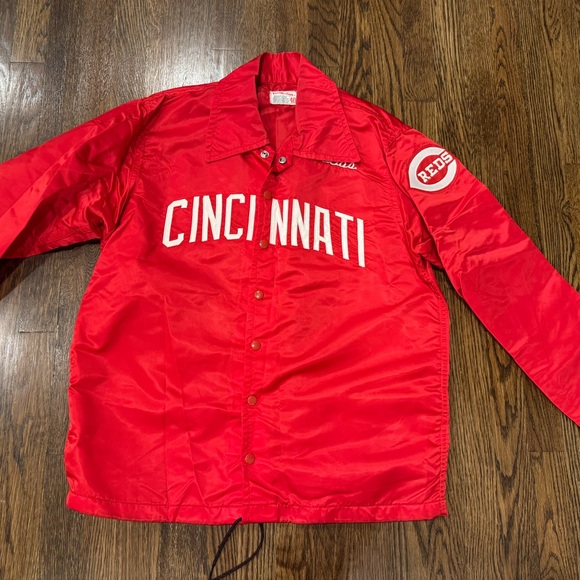 CINCINNATI REDS JOHNNY BENCH Wilson Size 40 WINDBREAKER JACKET The Boss Vintage